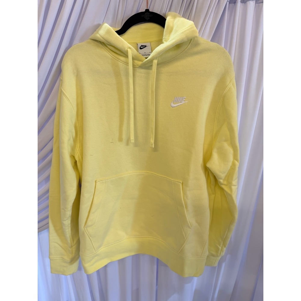 Nike Sportswear Club Fleece Hoodie in Pale Yellow